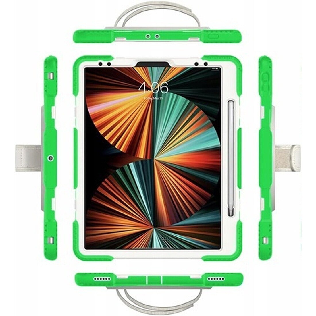 Husa compatibila cu iPad Pro 5/4/3 12,9” cu suport, Verde
