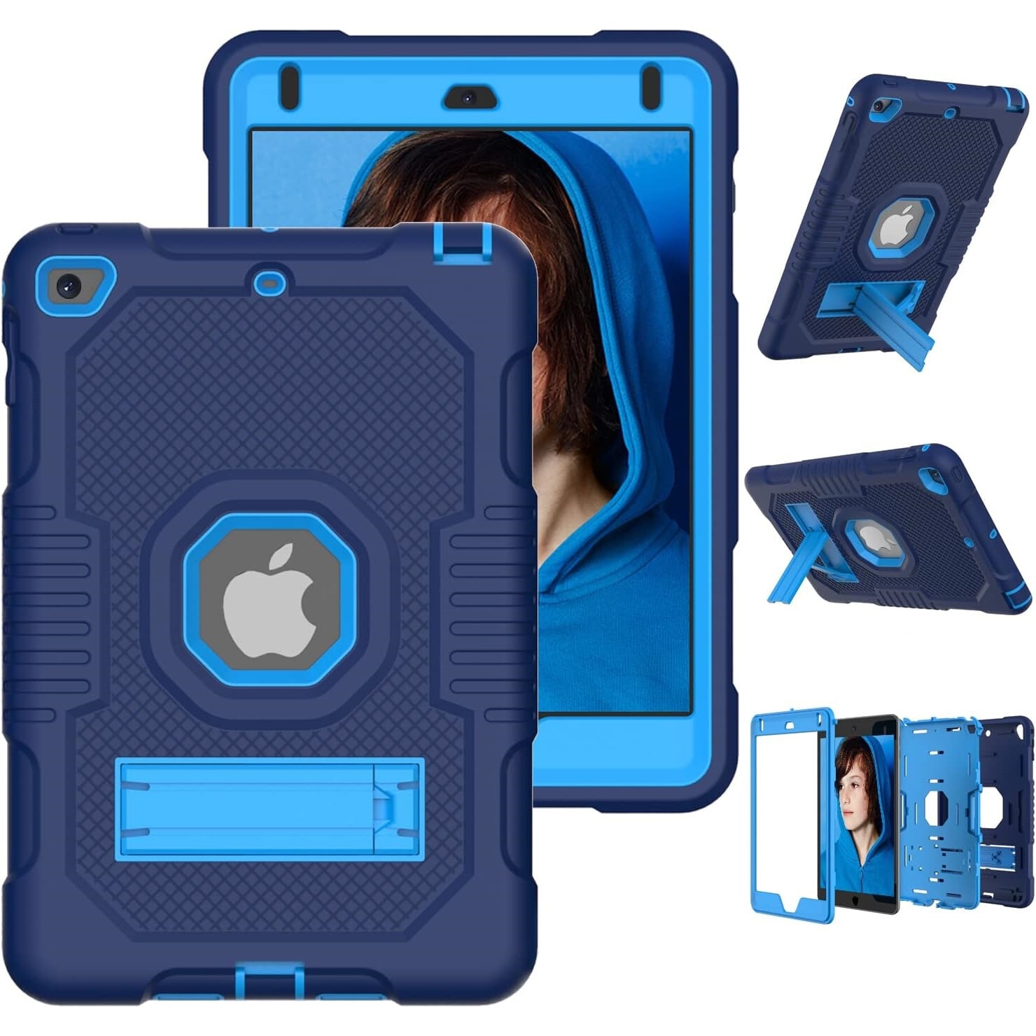 Husa tableta cu suport pentru iPad 6/5 9.7", albastru