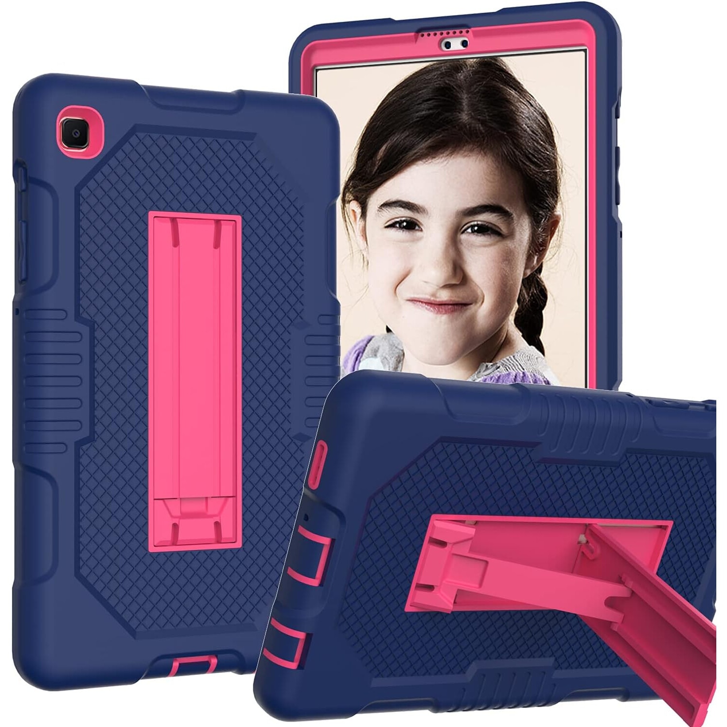 Husa compatibila cu Samsung Galaxy Tab A7 Lite 8.7" cu suport, Bleumarin