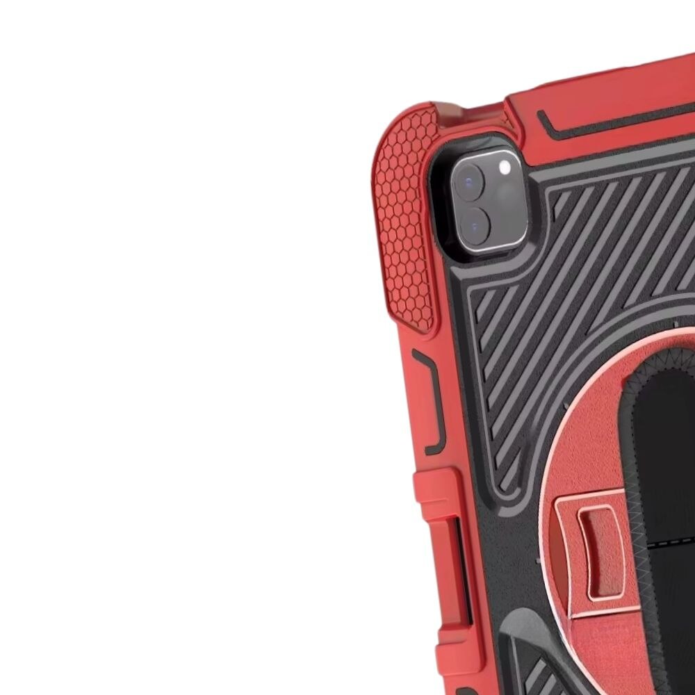 Etui compatibil cu iPad Pro 11" cu suport si curea, rosu, protectie completa