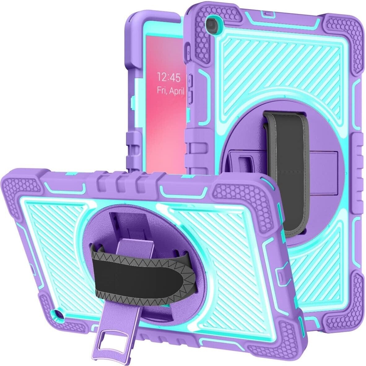 Husa compatibil cu Samsung Galaxy Tab A 10.1" cu suport, violet