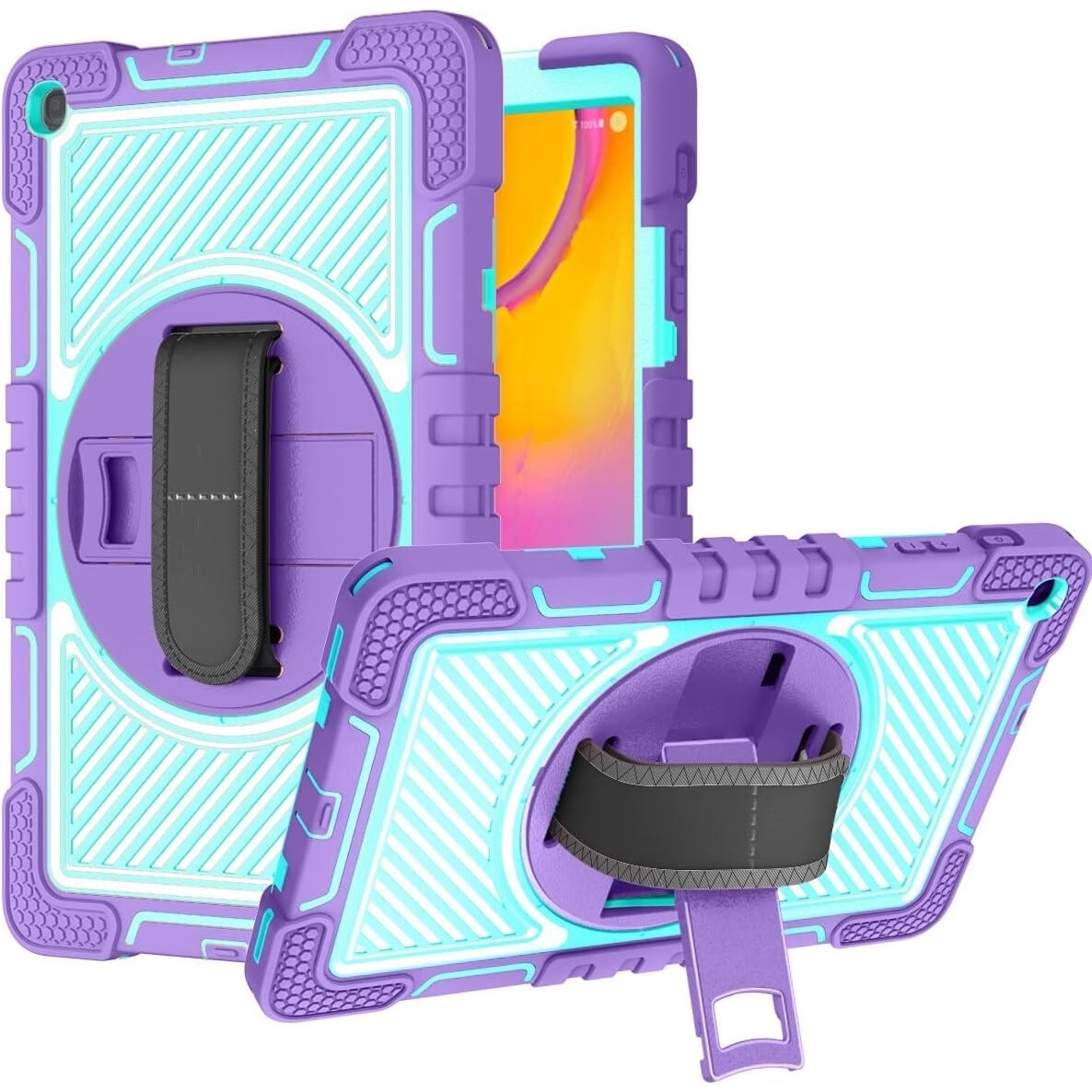 Husa compatibil cu Samsung Galaxy Tab A 10.1" cu suport, violet
