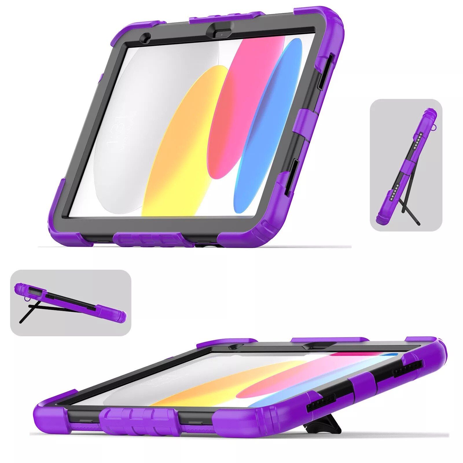 Husa tableta Samsung Galaxy Tab A7 10.4" iPad 9/8/7 10.2", violet, cu suport