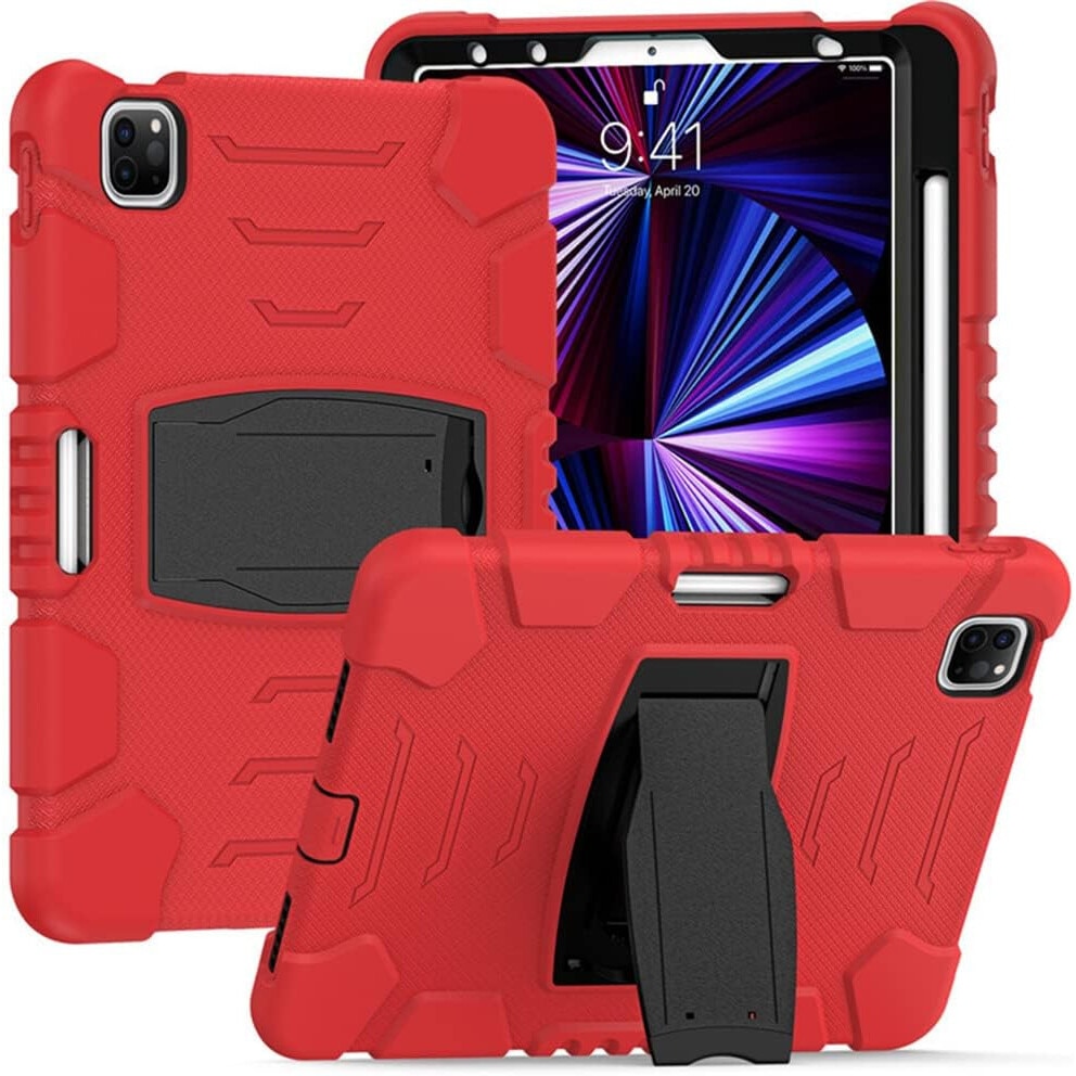 Etui pentru tableta, compatibil cu iPad Pro 3/2/1 11" cu suport, rosu