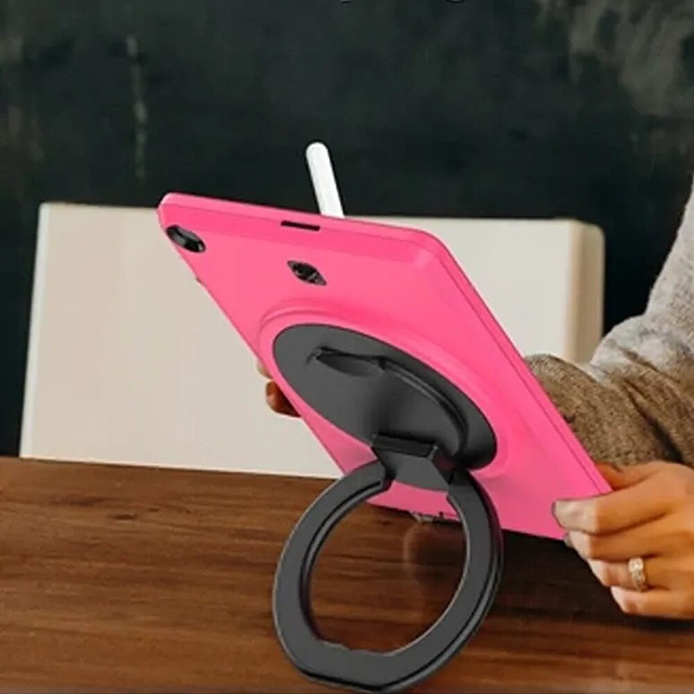 Husa tableta cu suport rotativ, roz, pentru Samsung Galaxy Tab A8 X200, protectie completa