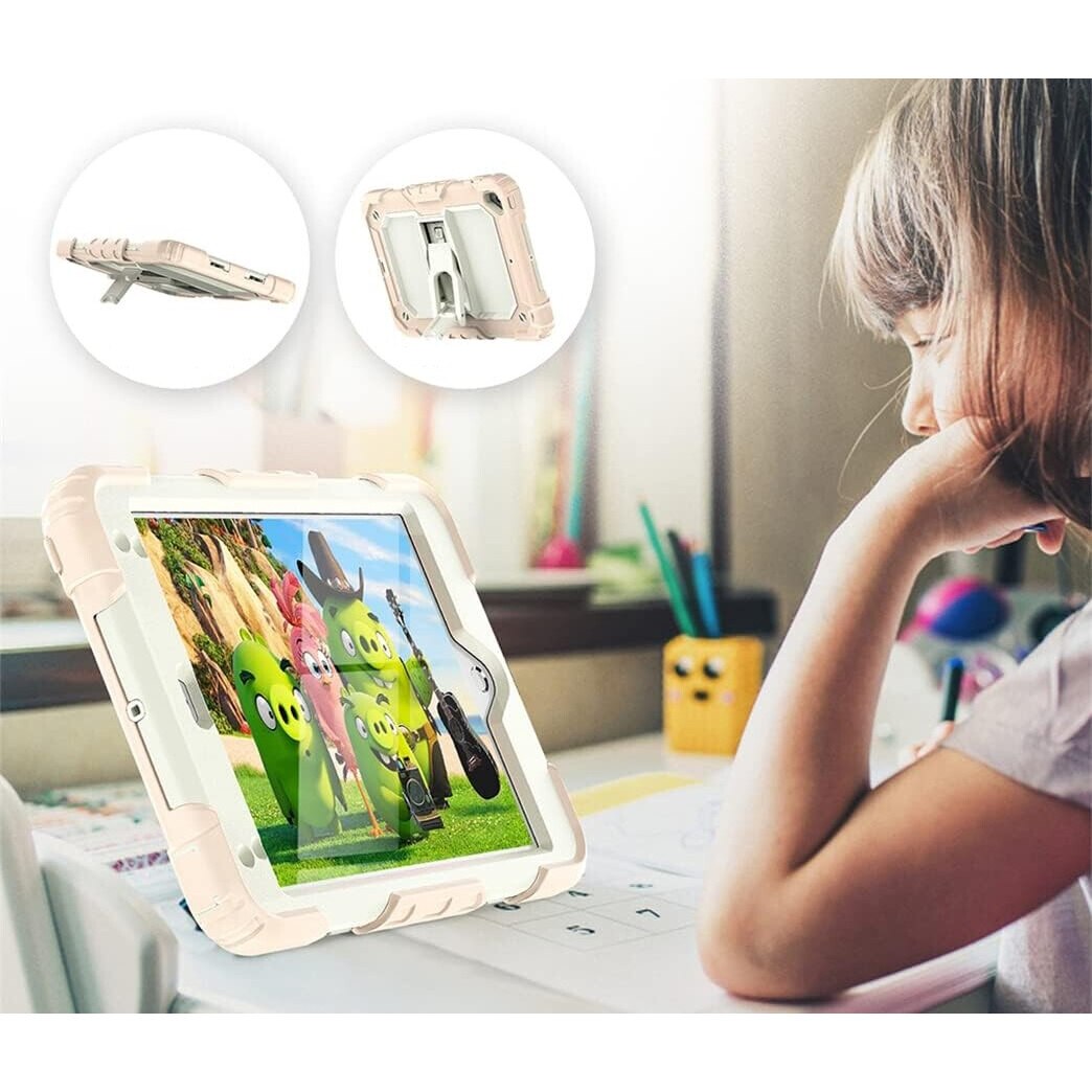 Husa compatibil cu iPad Mini 5/4 7,9” cu suport si curea, roz
