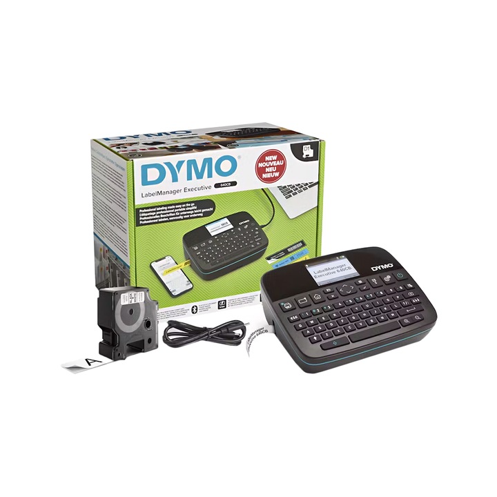 Aparat etichetat DYMO LabelManager Executive 640 CB QWERTZ bluetooth casete standard D1 si Durable acumulator Li-Ion