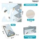 Teno® Детска подложка за игра, 2 страни, термична, противоплъзгаща, сгъваема, защита от удар, планини и гора, 200x180 см, дебелина 1 см, многоцветна