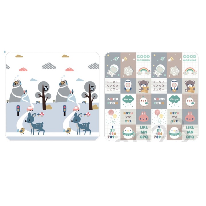 Сгъваема детска постелка за игра, удароустойчива XPE пяна, обръщаема