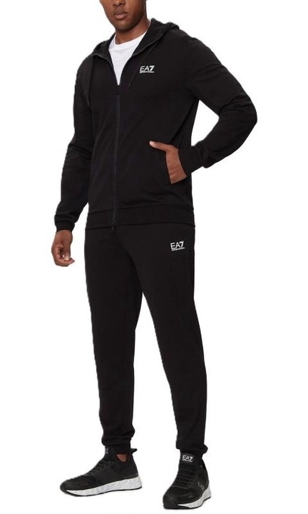 Trening EA7 pentru Barbati, m t-suit hoodie fz ch coft cc, 8NPV63-PJVRZ-1200, Negru, Negru
