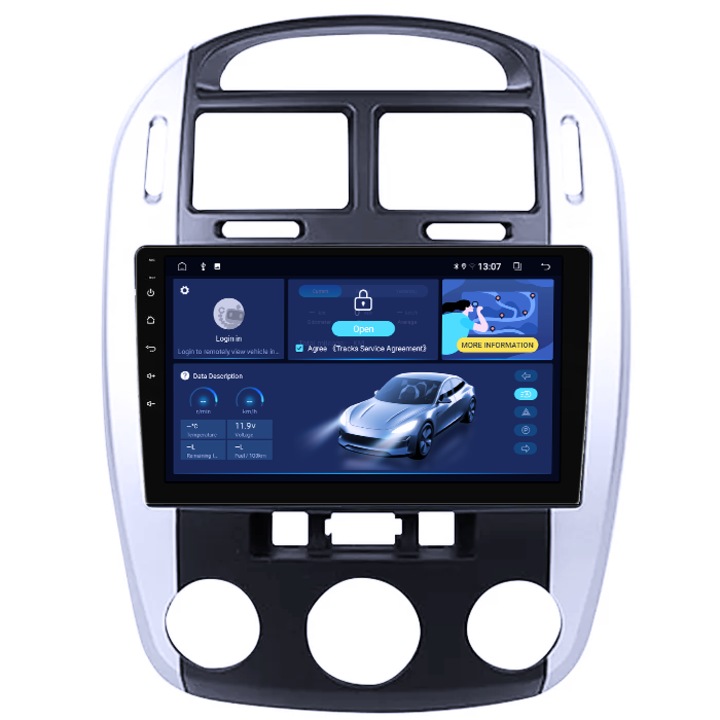 Специализирана навигация Kia Cerato 2004-2008, 4GB RAM 64GB ROM, четириядрен, 9" QLED дисплей, Carplay, Android 14, Bluetooth, Play Store, поддръжка на AHD камера