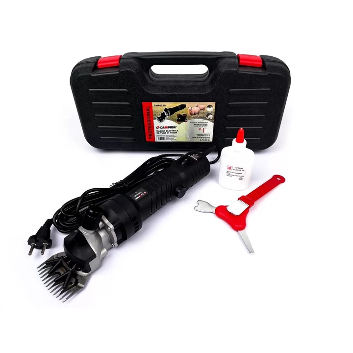 Masina de tuns CAMPION Super Power 1000, pentru Oi, capre, caini mari, 1000W, 2400RPM, 134, Accesorii incluse