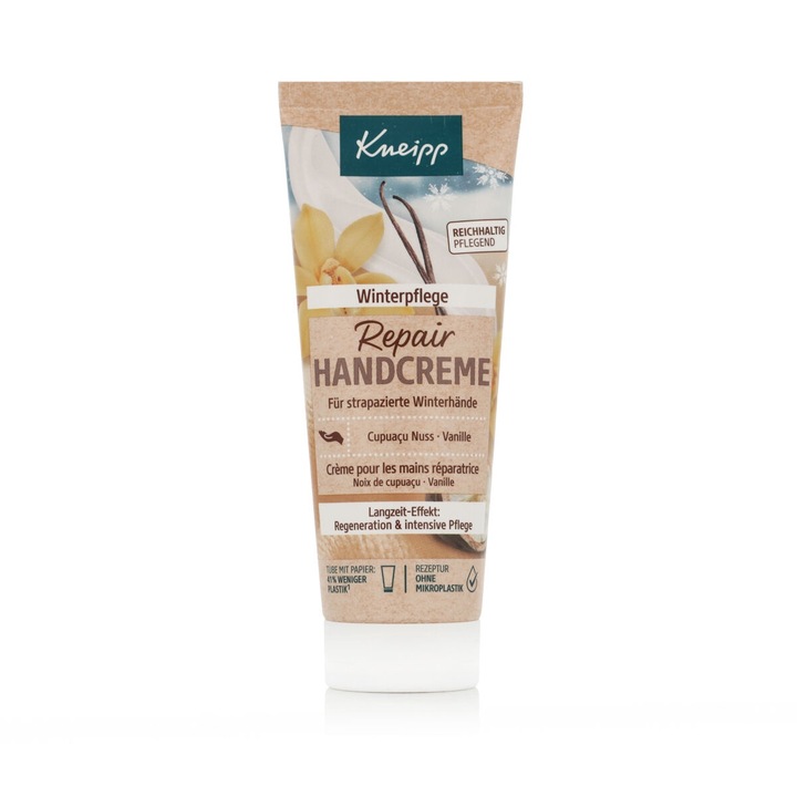 Kézkrém, Kneipp Repair, 75 ml, vanília