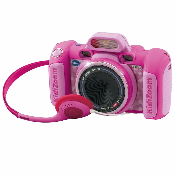 Детска камера Vtech Kidizoom Duo DX, розова, 2.4", 16.5x6cm, за 4 и повече години
