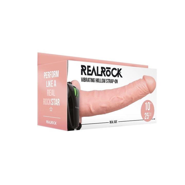 Dildo Strap-On RealRock, 24,5 cm, ajustabil