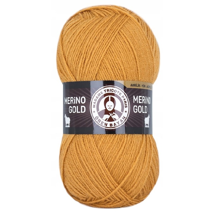Tűzálló textil Madam Tricote Wloczka Merino Gold, 51% akril, 49% gyapjú, 400mb, 100g