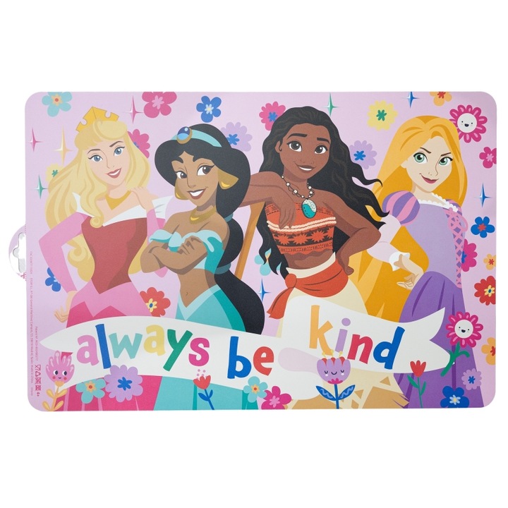 Suport farfurie pentru servit masa Printesele Disney BeYou Tiful, 43x28 cm Roz