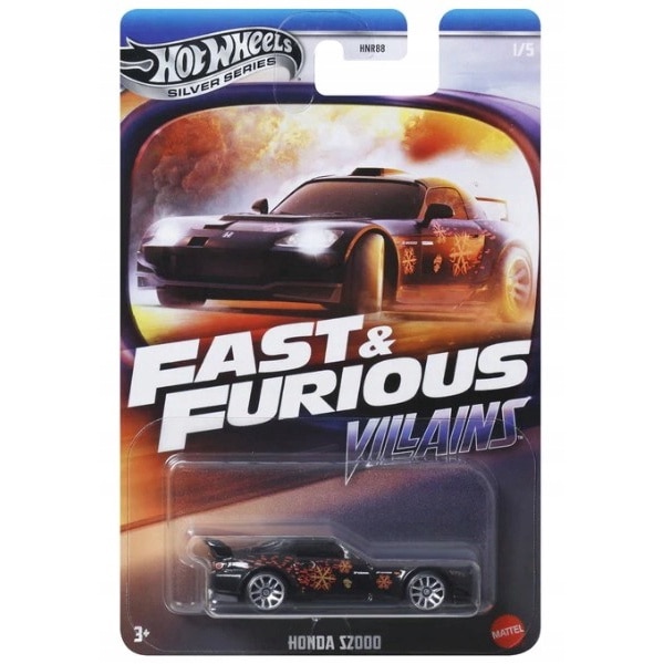 Set de 5 masinute metalice Hot Wheels, Silver Series, Fast