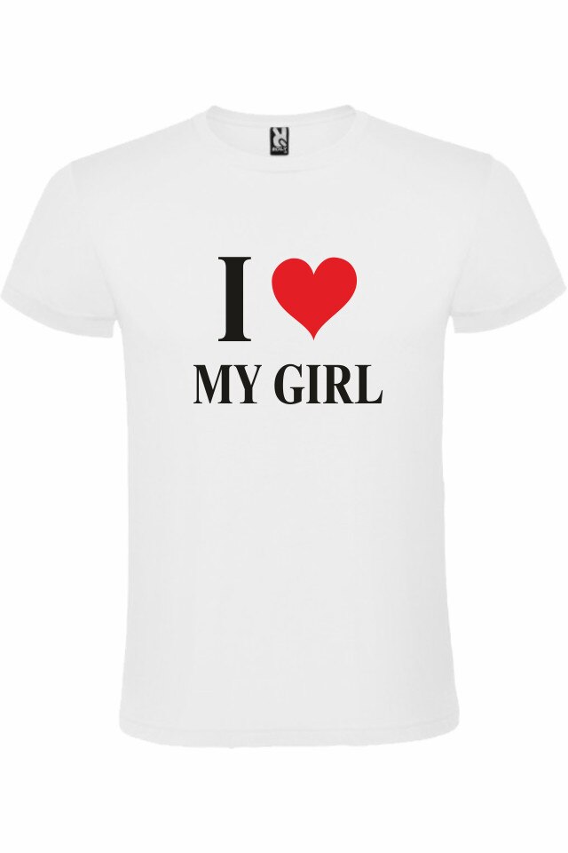 Tricou personalizat My Girl, Alb/Negru