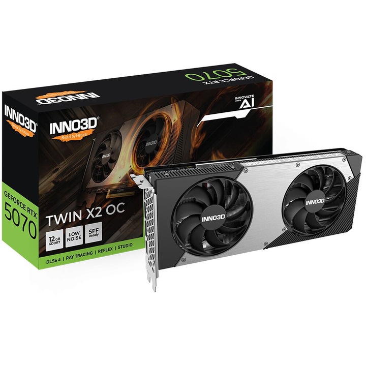 Placa video Inno3D GeForce RTX5070, 12GB, GDDR7, 192bit, 1xHDMI, 3xDisplayPort