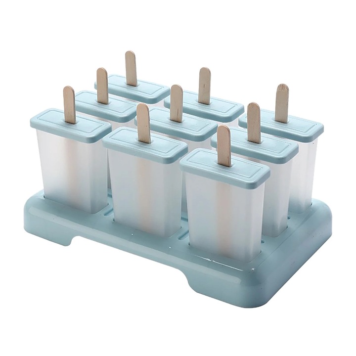 Forme pentru ingheata pe bat, din plastic, albastru