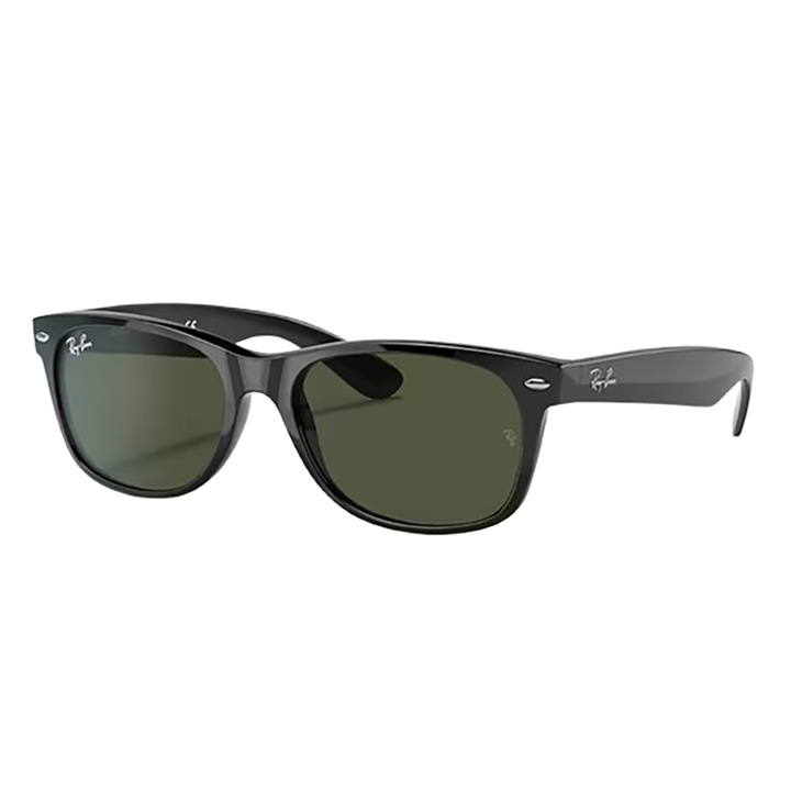 Ochelari de soare Ray-Ban RB2132 New Wayfarer, degrade, negru-verde, dimensiuni lentile 55x41mm