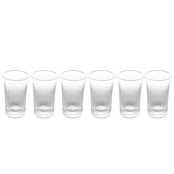 Set de pahare din acril, alb, 6 bucati, reutilizabile, ideale pentru interior si exterior