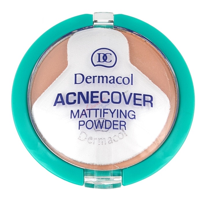 Mattító púder pattanásos bőrre Dermacol, Acnecover Shell, 11 g