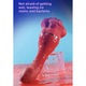 Vibrator pentru femei, 10 lingatori de limba si 10 moduri de vibratii, 3 in 1, limba, vagin, orgasm, mut ≤ 45 decibeli, potrivit pentru femei si sani, jocuri la distanta lunga, USB， Buze rosii rezistente la apa, silicon lichid rosu