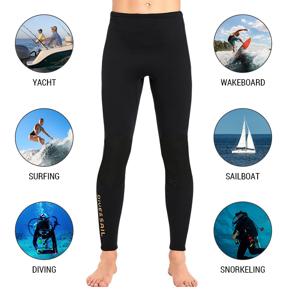 Pantaloni de neopren pentru scufundari, 3mm, protectie UV 50+
