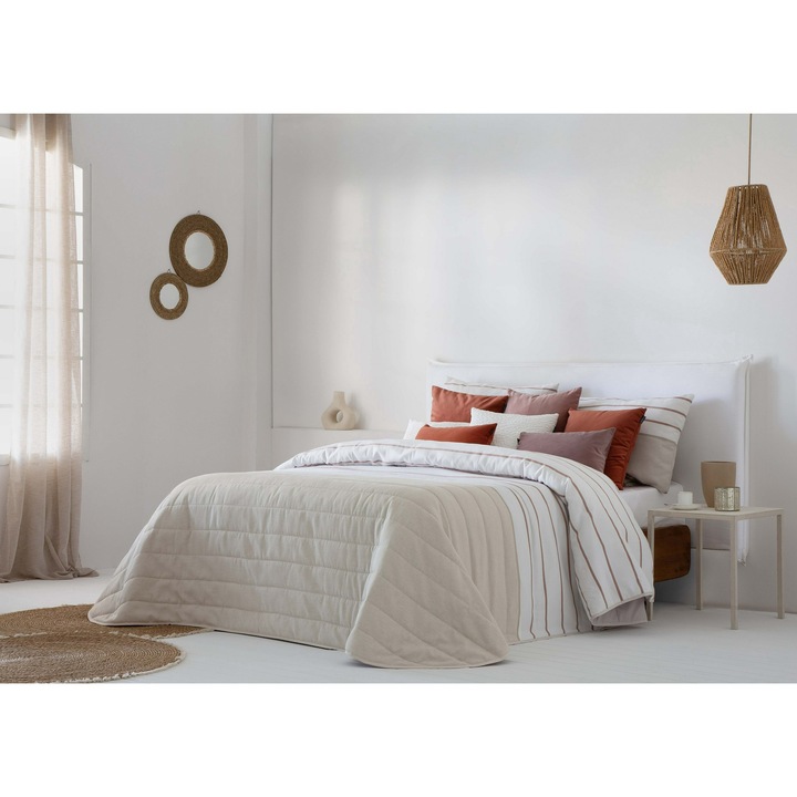 Cuvertura pat, Textil Antilo, Devi Gris, dimensiune 270x270 cm