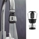 Aerator de apa rotativ 360°, accesorii pentru baterii sanitare, argintiu si negru, dimensiuni 57x35x21mm, set 1 buc.