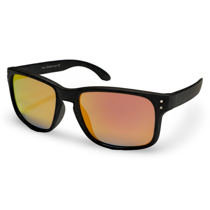 Слънчеви очила FIFTEEN SIXTEEN POL866-1, Черно / жълто преливащо огледало