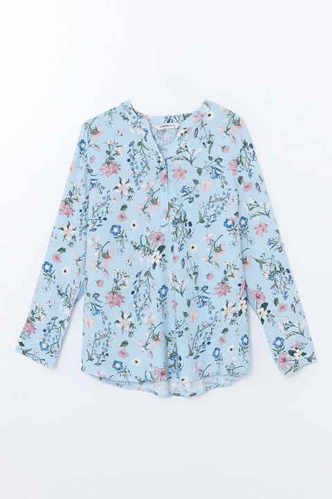 LC WAIKIKI, Bluza-tunica cu imprimeu, Verde inchis/Albastru deschis/Liliac prafuit