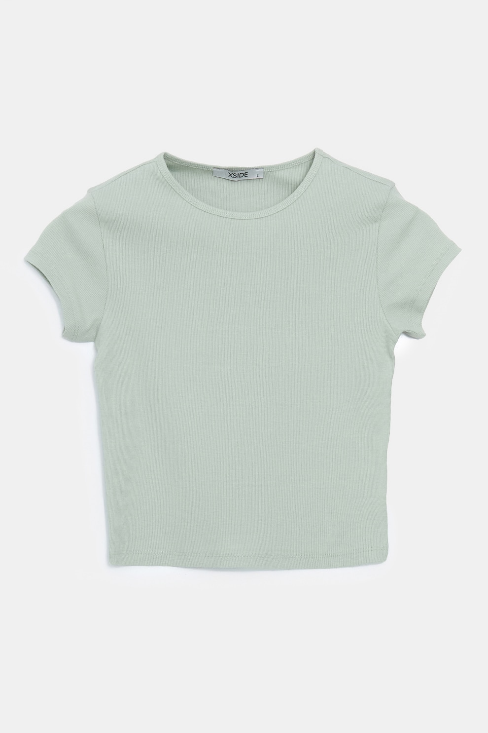 LC WAIKIKI, Tricou crop din amestec de bumbac, Verde pal, S - eMAG.ro