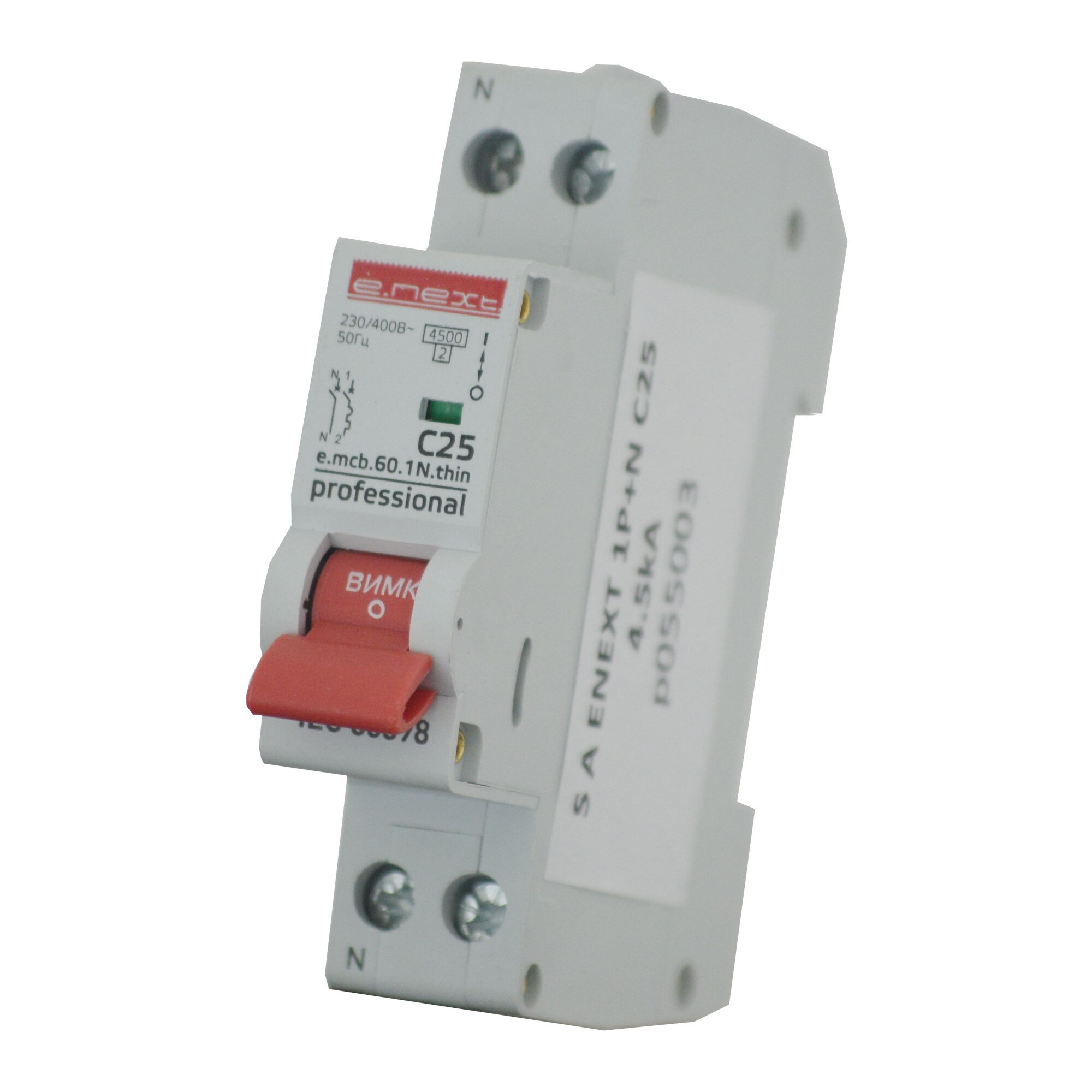 Siguranta automata Enext 1P+N C25 4.5kA