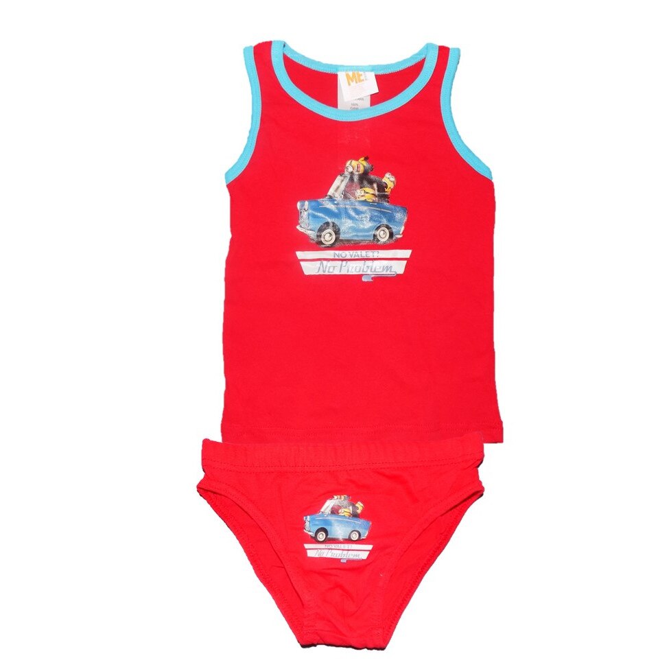 Set maieu cu chilotei Minions, Rosu, 116-128 CM