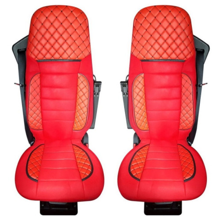 Калъфи за седалки DELUX за Renault T 2014+, Червени