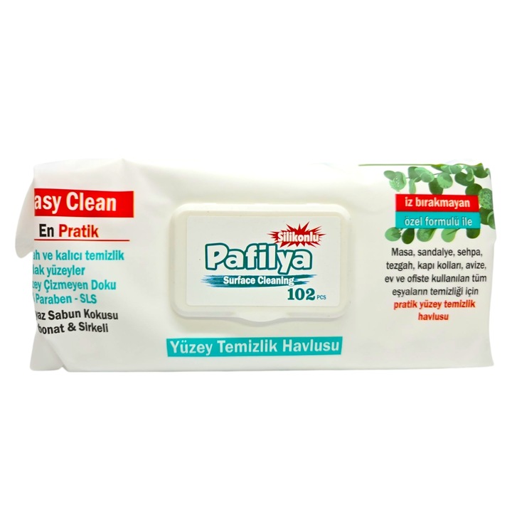 Pafilya Nedvestisztító törlőkendők, Univerzális, Fehér Szappan, 102 db