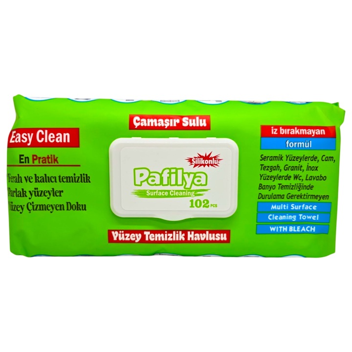 Univerzális nedves törlőkendők tisztításhoz Pafilya fertőtlenítővel, 102 db