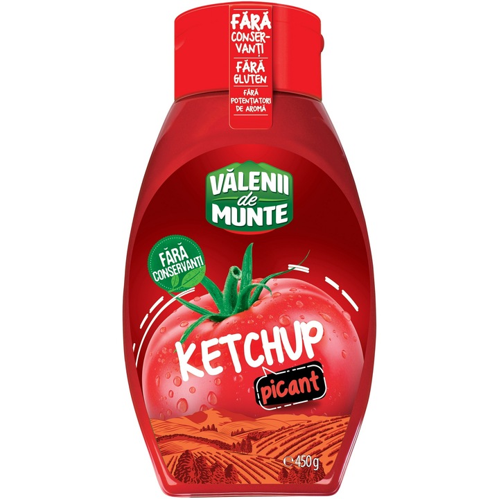 Valenii de munte ketchup picant, 450g
