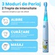 Periuta de Dinti Electrica pentru Copii, Woya® ED716, Ultrasonica, 24000 Vibratii/Minut, 6 Programe, 1 Nivel Intensitate, Timer Inteligent, 2 Capete Interschimbabile, Ingrijire Gingiilor si Albire, Cablu USB, Portabila, Varsta 3+, Culoare Albastru