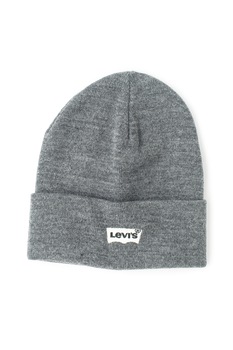 Levi's, Caciula tricotata cu logo brodat, Unisex, Gri melange