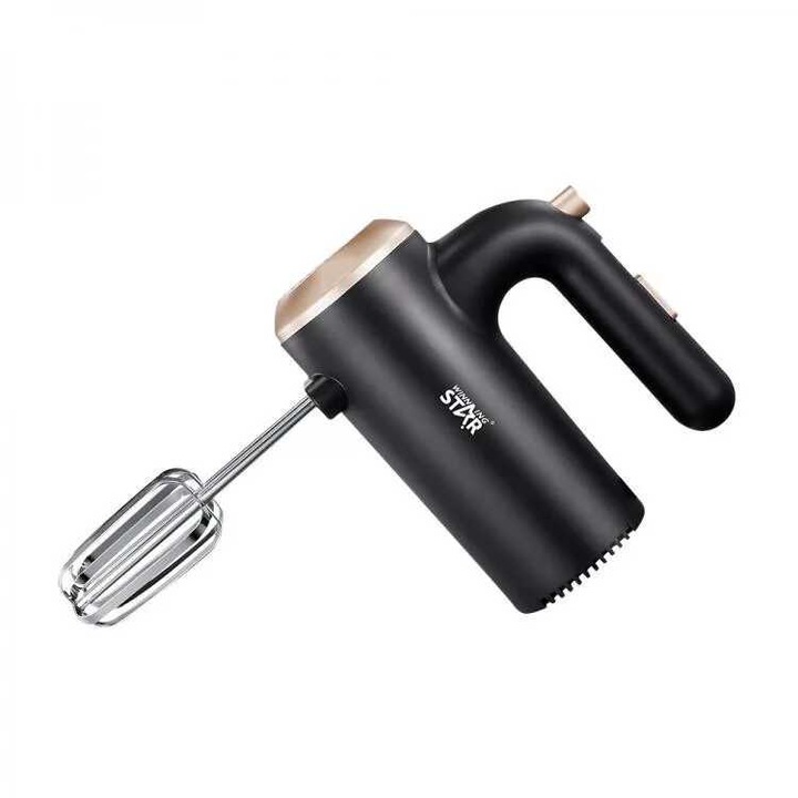 Mixer de mana Winning Star, 5 setari de viteza, 3 capete, 150 W, negru