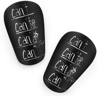 Set 2 aparatori mini pentru fotbal, Plastic, Negru