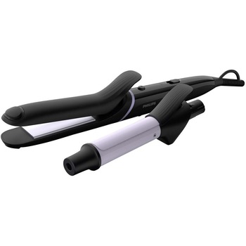 Set de coafat multifunctional Philips StyleCare BHH811/00, Placa de par, ondulator, Tehnologie OneClick, 5 accesorii, 210 grade, Negru Set de coafat multifunctional Philips StyleCare BHH811/00, Placa de par, ondulator, Tehnologie OneClick, 5 accesorii, 210 grade, Negru
