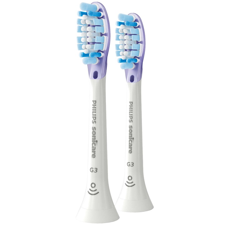Резерва за четка за зъби Philips Sonicare G3 Premium Gum Care HX9052/17, Режим на синхронизация BrushSync, 2 броя