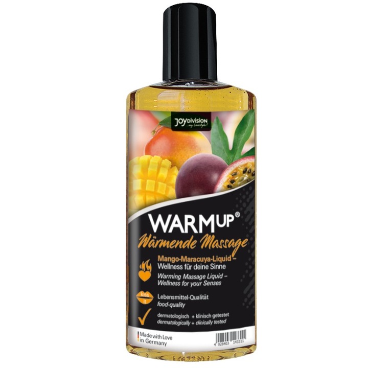 WARMUP masszázsolaj mangó és maracuja aromával, melegítő hatással 150 ml