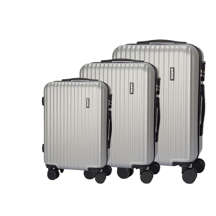 Dollcini, World Travel куфар 3 бр., 28"24"20", 528282_D_3бр., сив