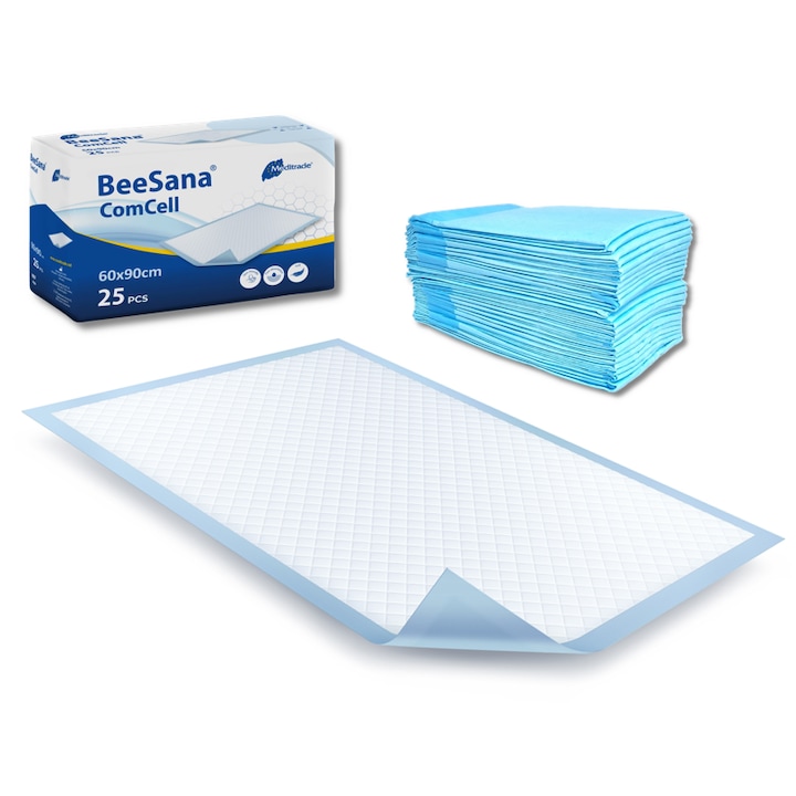 Szőnyeg nedvszívó maggal a nedvesség felszívásához, nem steril, egyszer használatos BeeSana ComCell 60X90CM 25 db